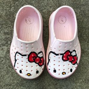 Native hello kitty toddler girls pink shoes- C7